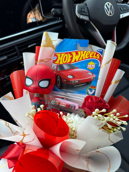 1983 Porsche 928S Hot Wheels Bouquet – Spider-Man love, felt deeply