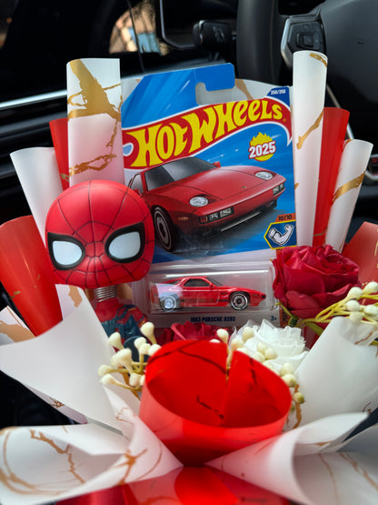 1983 Porsche 928S Hot Wheels Bouquet – Spider-Man love, felt deeply