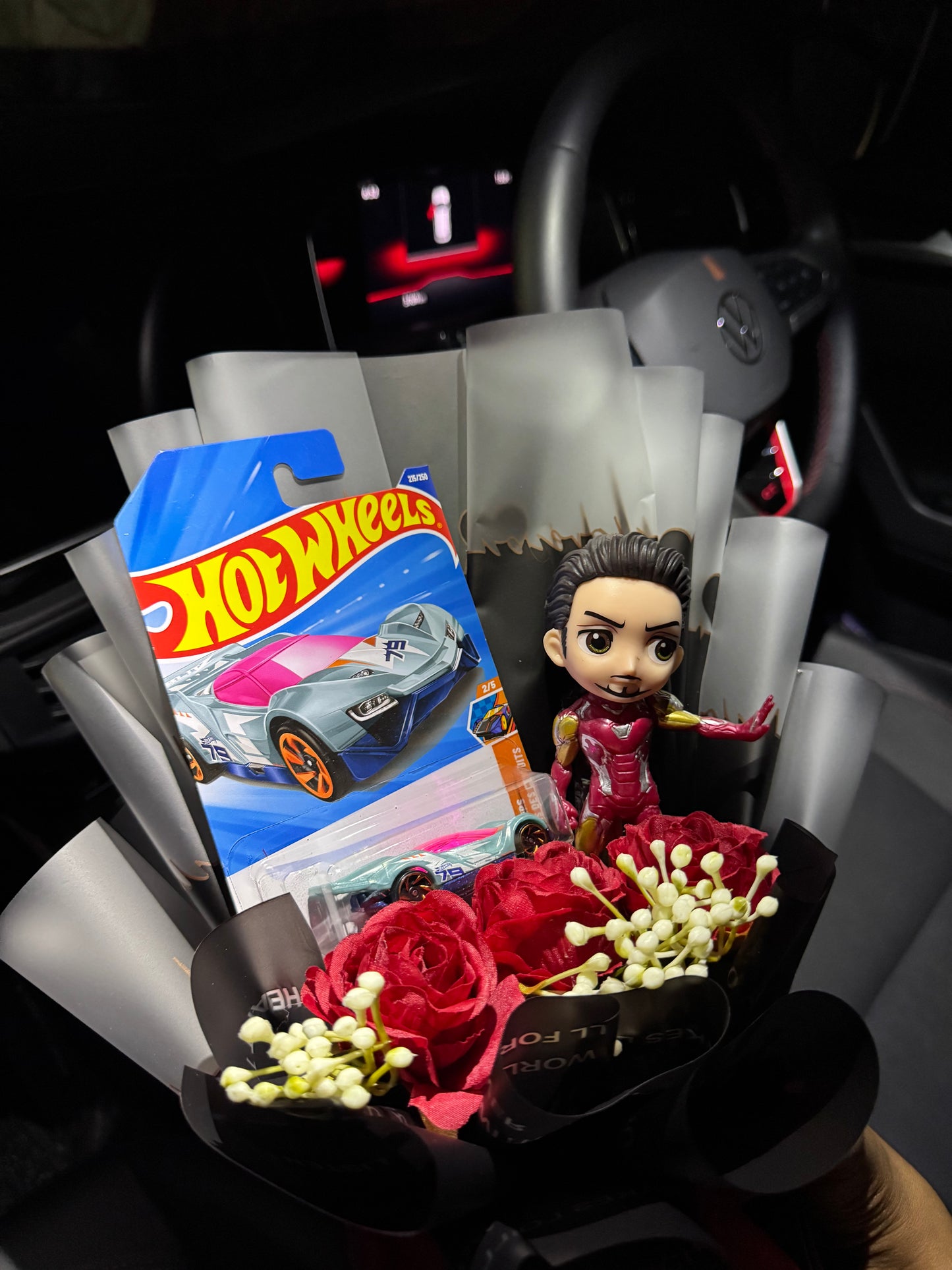 Iron Man Hot Wheels Bouquet – For Hearts That Glow Like an Arc Reactor