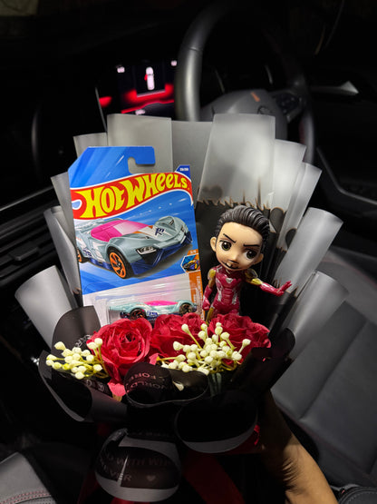 Iron Man Hot Wheels Bouquet – For Hearts That Glow Like an Arc Reactor