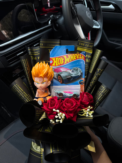 Super Saiyan Goku & Hot Wheels Bouquet – Built from battle
