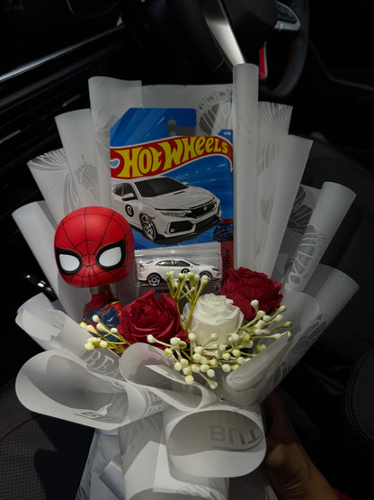 Spider-Man Hot Wheels Bouquet – Love Swings In