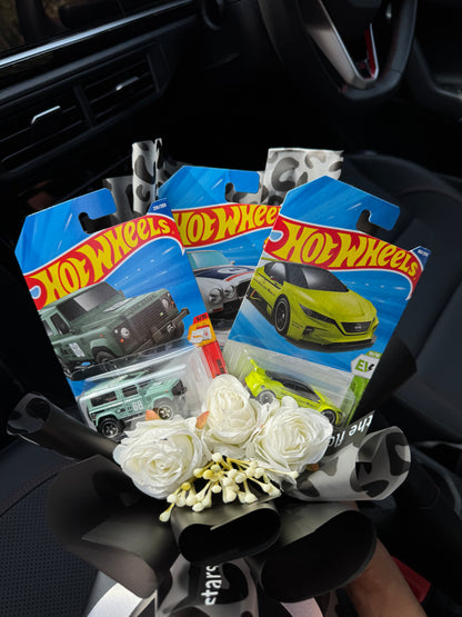 Premium Hot Wheels Bouquet – Icons on Wheels, Wrapped to Impress