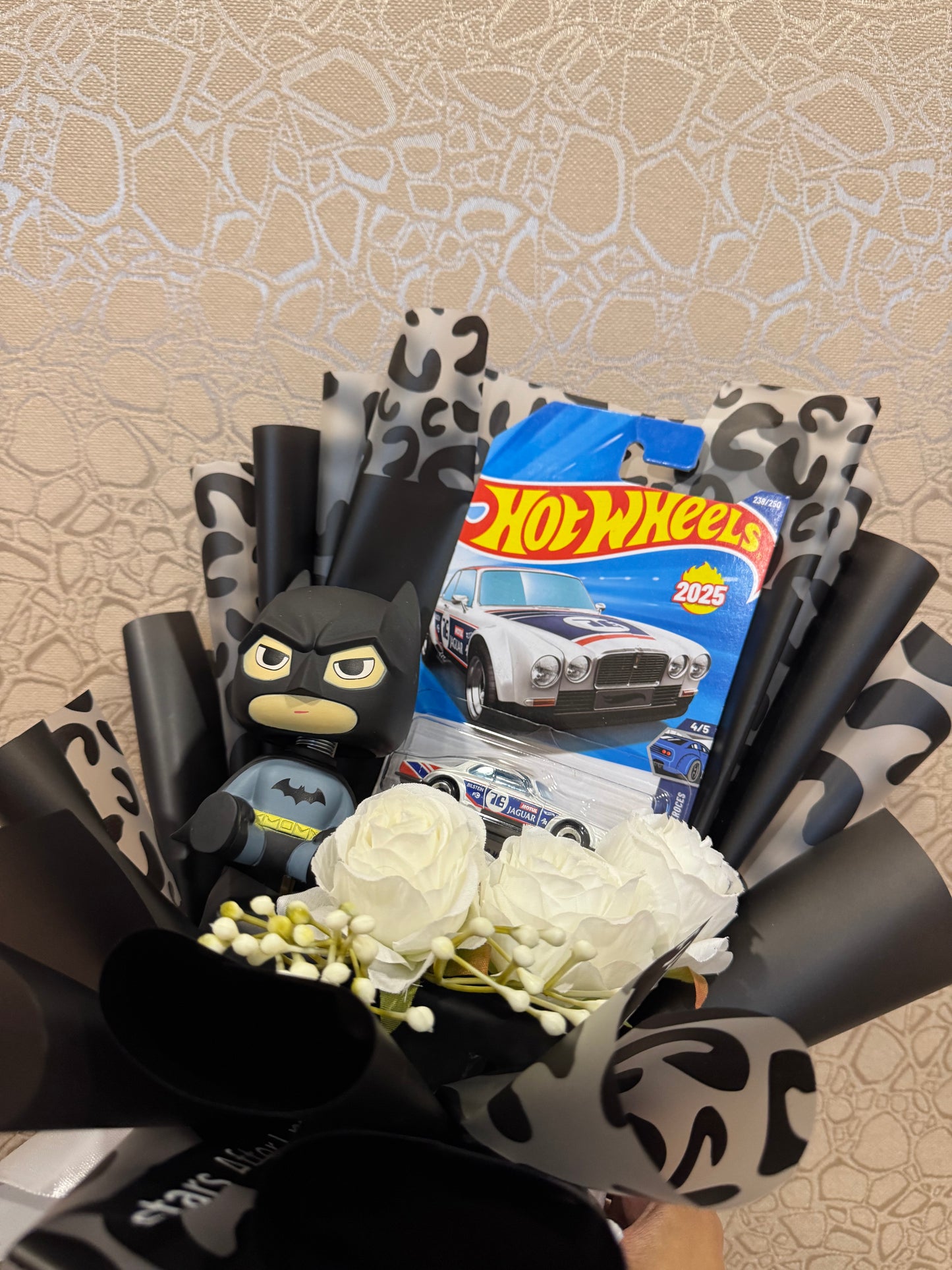 Batman Hot Wheels Jaguar Bouquet – Drive Into The Dark Side Of Style