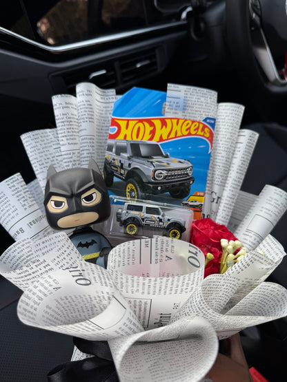 Batman Hot Wheels Defender Bouquet – Rugged Rides, Dark Knight Vibes