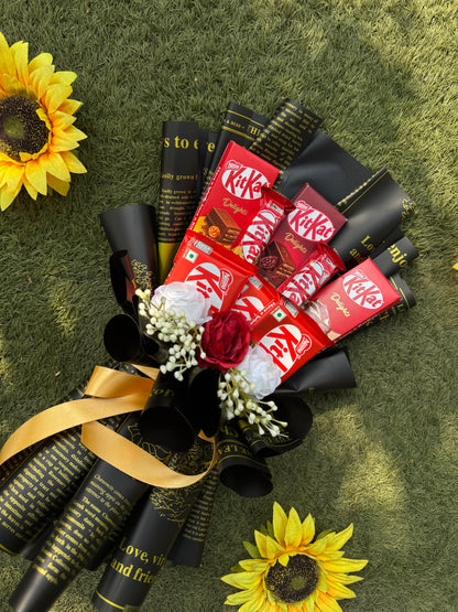 KitKat Delights Chocolate Bouquet – Layers of Love Wrapped in Bold Luxury