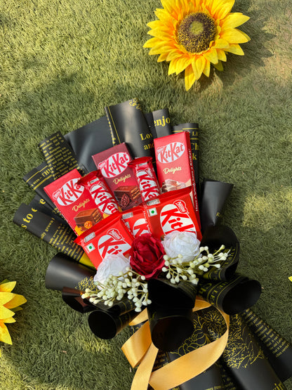 KitKat Delights Chocolate Bouquet – Layers of Love Wrapped in Bold Luxury