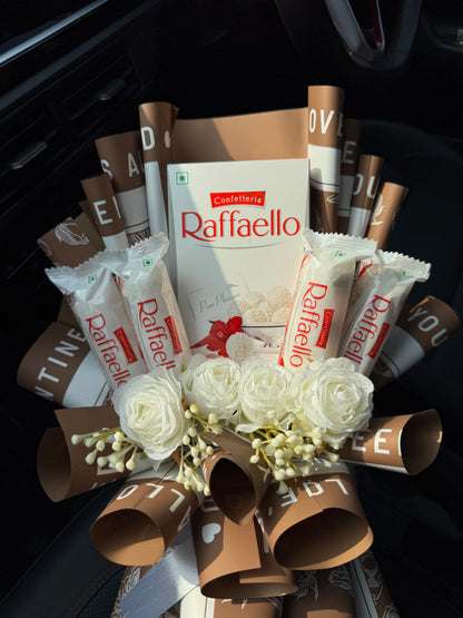Raffaello Chocolate Bouquet – Pure Elegance Wrapped In Timeless Luxury