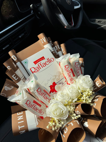 Raffaello Chocolate Bouquet – Pure Elegance Wrapped In Timeless Luxury