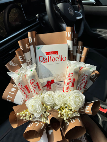 Raffaello Chocolate Bouquet – Pure Elegance Wrapped In Timeless Luxury