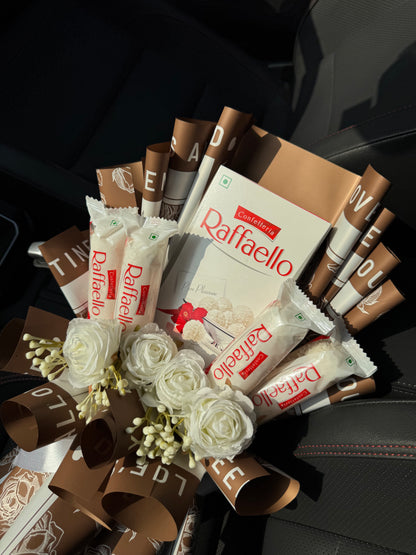 Raffaello Chocolate Bouquet – Pure Elegance Wrapped In Timeless Luxury