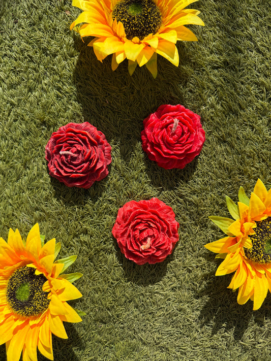 "Three Little Wishes" Rose Candles