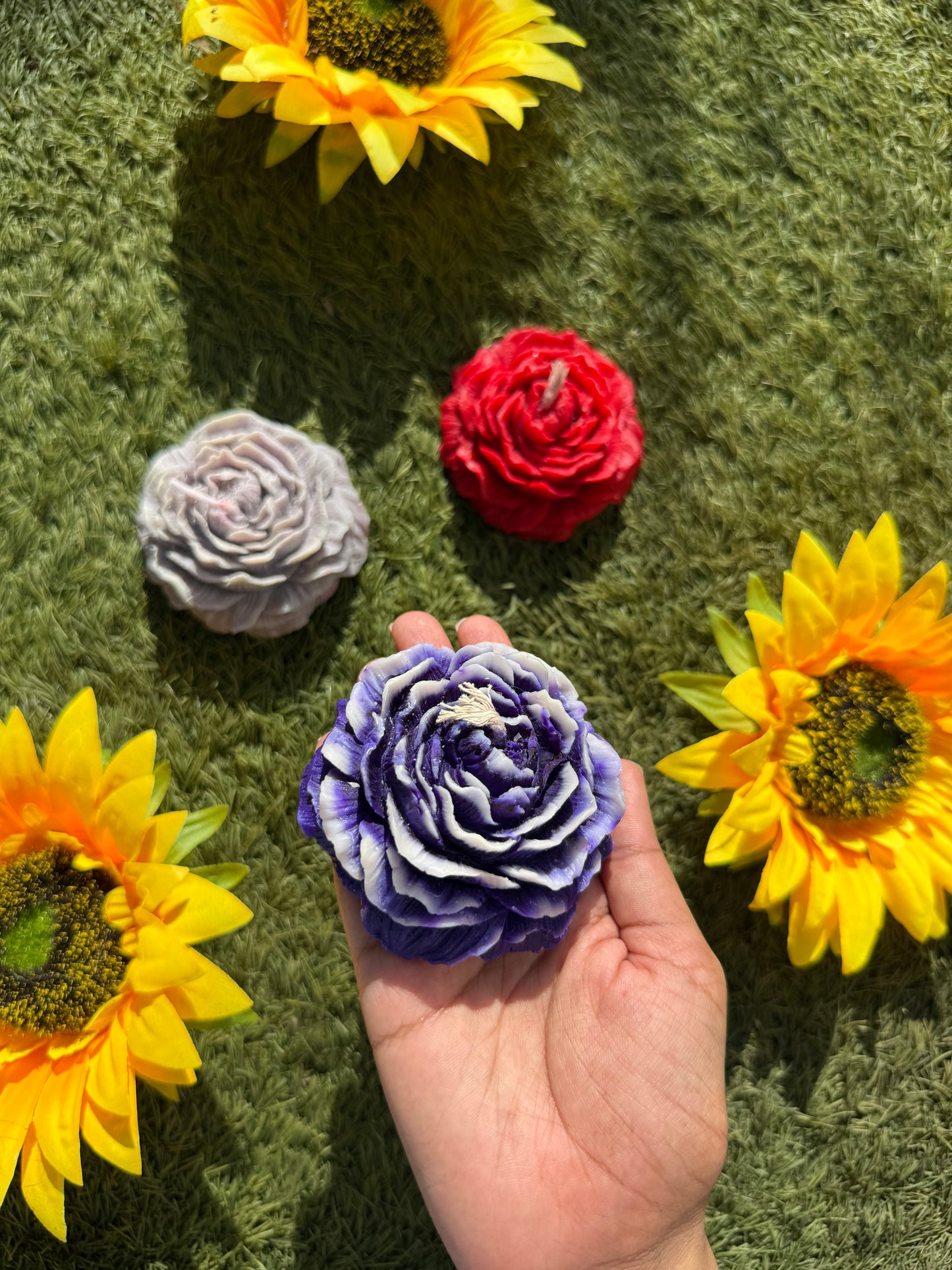 The "Color Pop" Rose Candle Set