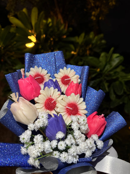 Scented Candles Bouquet - Sunflowers and Tulips