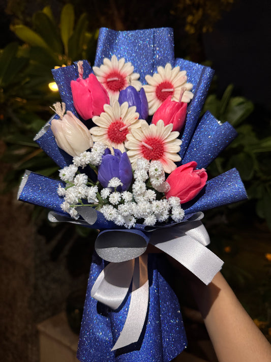 Scented Candles Bouquet - Sunflowers and Tulips