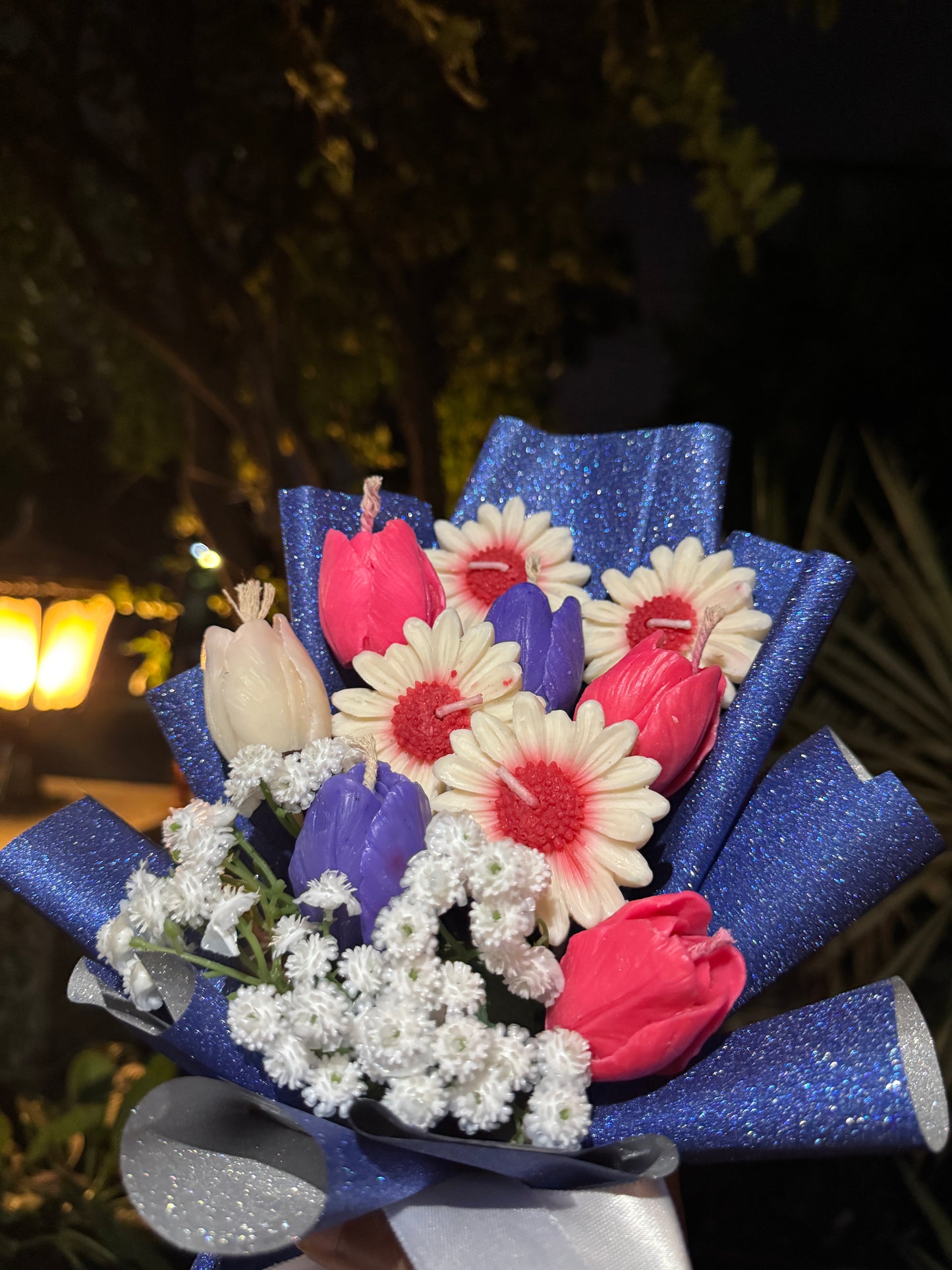 Scented Candles Bouquet - Sunflowers and Tulips