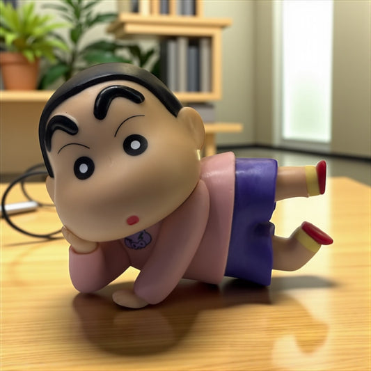 Shinchan Lying Down Action Figure – Pink Outfit Edition