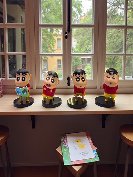 Shinchan Action Figure Set of 4 – Funny Cartoon Collectibles
