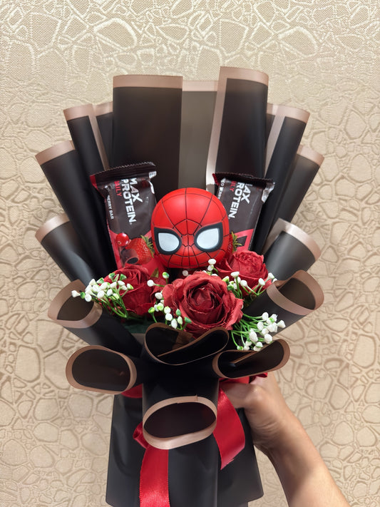 The Spider-Man Protein Bar Bouquet : A Hero's Treat