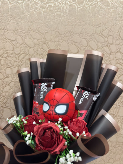 The Spider-Man Protein Bar Bouquet : A Hero's Treat