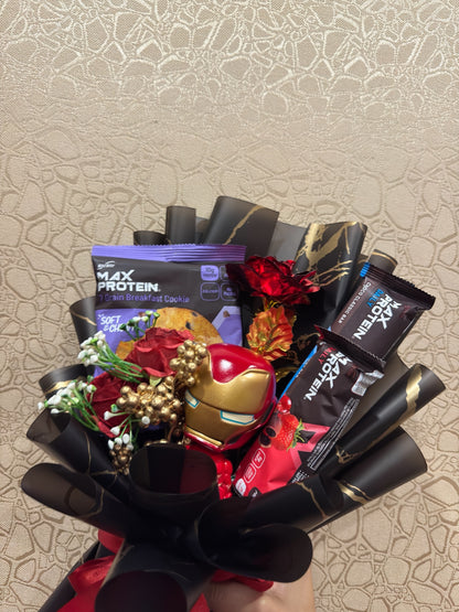 Swing into Action: The Iron - man  Protein Bouquet