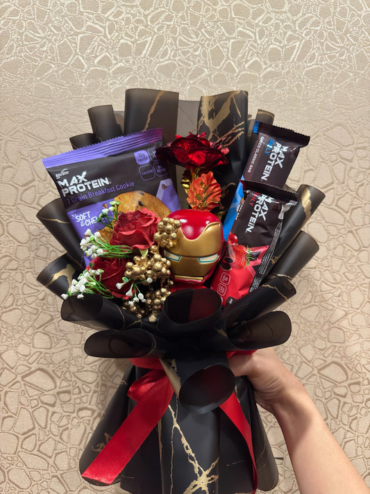 Swing into Action: The Iron - man  Protein Bouquet