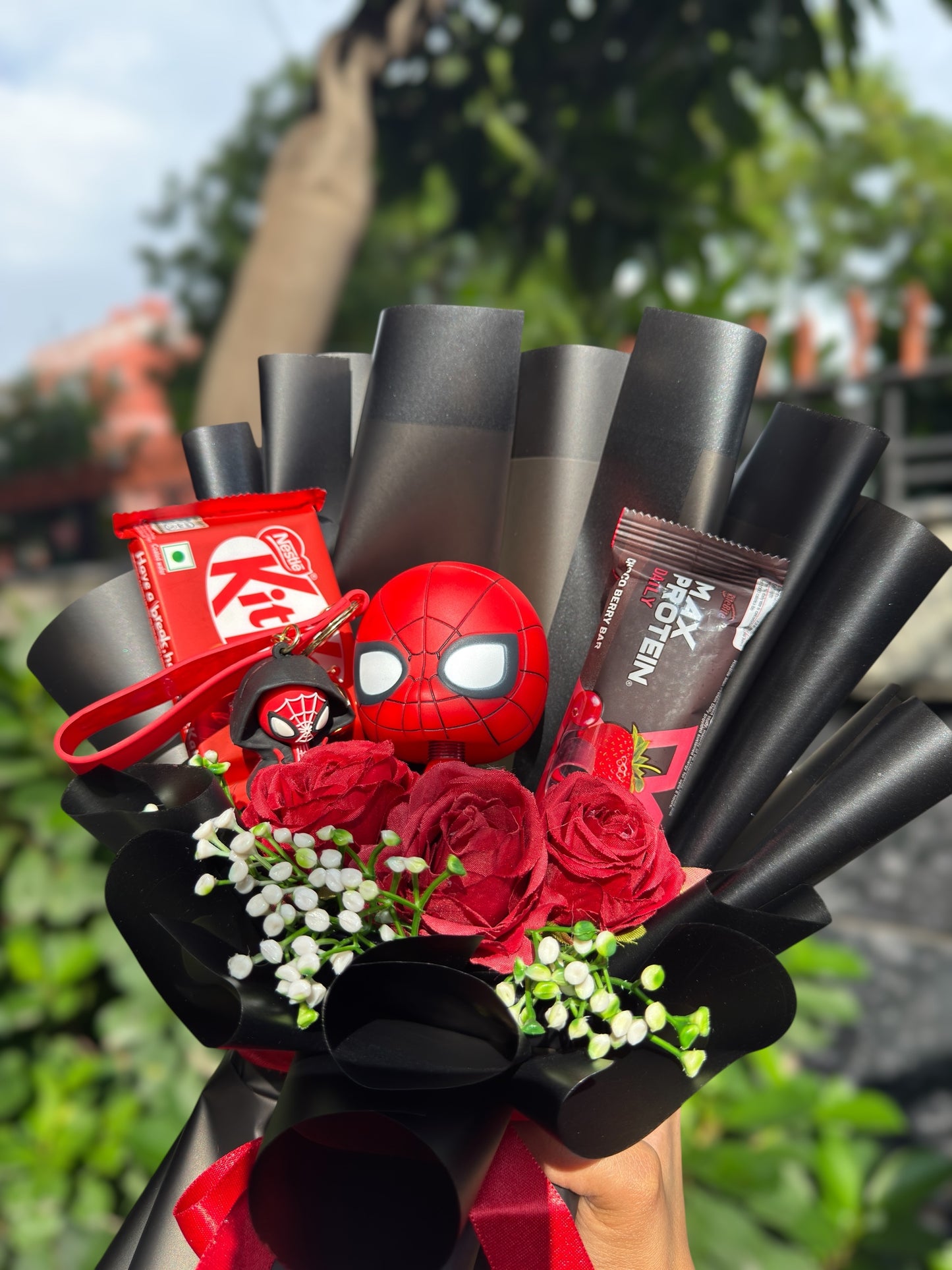 Spiderman Chocolate & Protein Bouquet