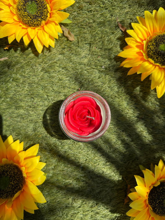 Embrace Romance: Our Signature Rose Petal Scented Candle