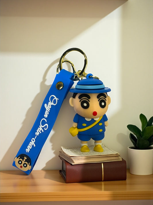 School Days, Shin-chan Style: Keychain for Anime Fans