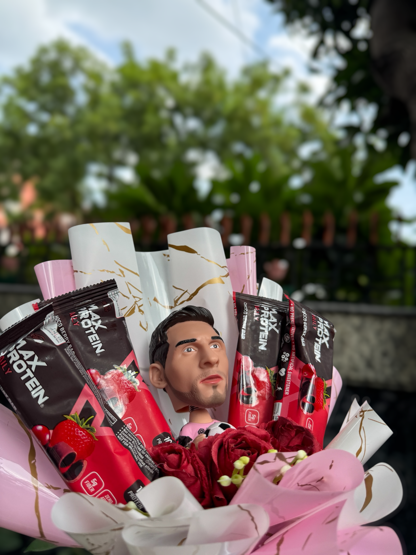 Champion’s Delight Protein Bouquet – Messi Edition