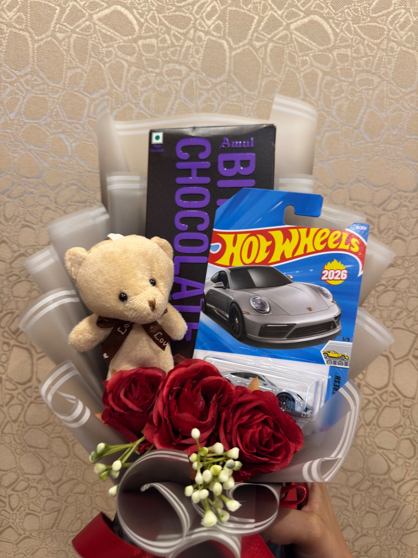 The Porsche Hotwheels Bouquet - Combination of Sweetness and Cuteness
