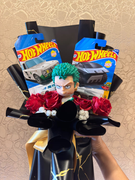 Zoro and Hot Wheels Bouquet – Built for Fighters and Dreamers