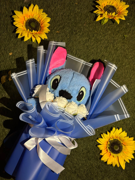 Stitch Soft Toy Bouquet – The Blue Editon