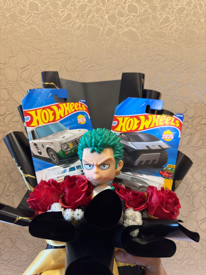 Zoro and Hot Wheels Bouquet – Built for Fighters and Dreamers