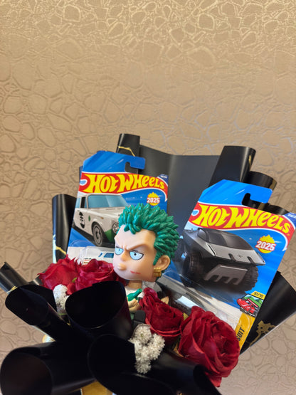 Zoro and Hot Wheels Bouquet – Built for Fighters and Dreamers