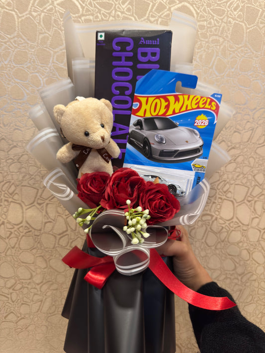 The Porsche Hotwheels Bouquet - Combination of Sweetness and Cuteness