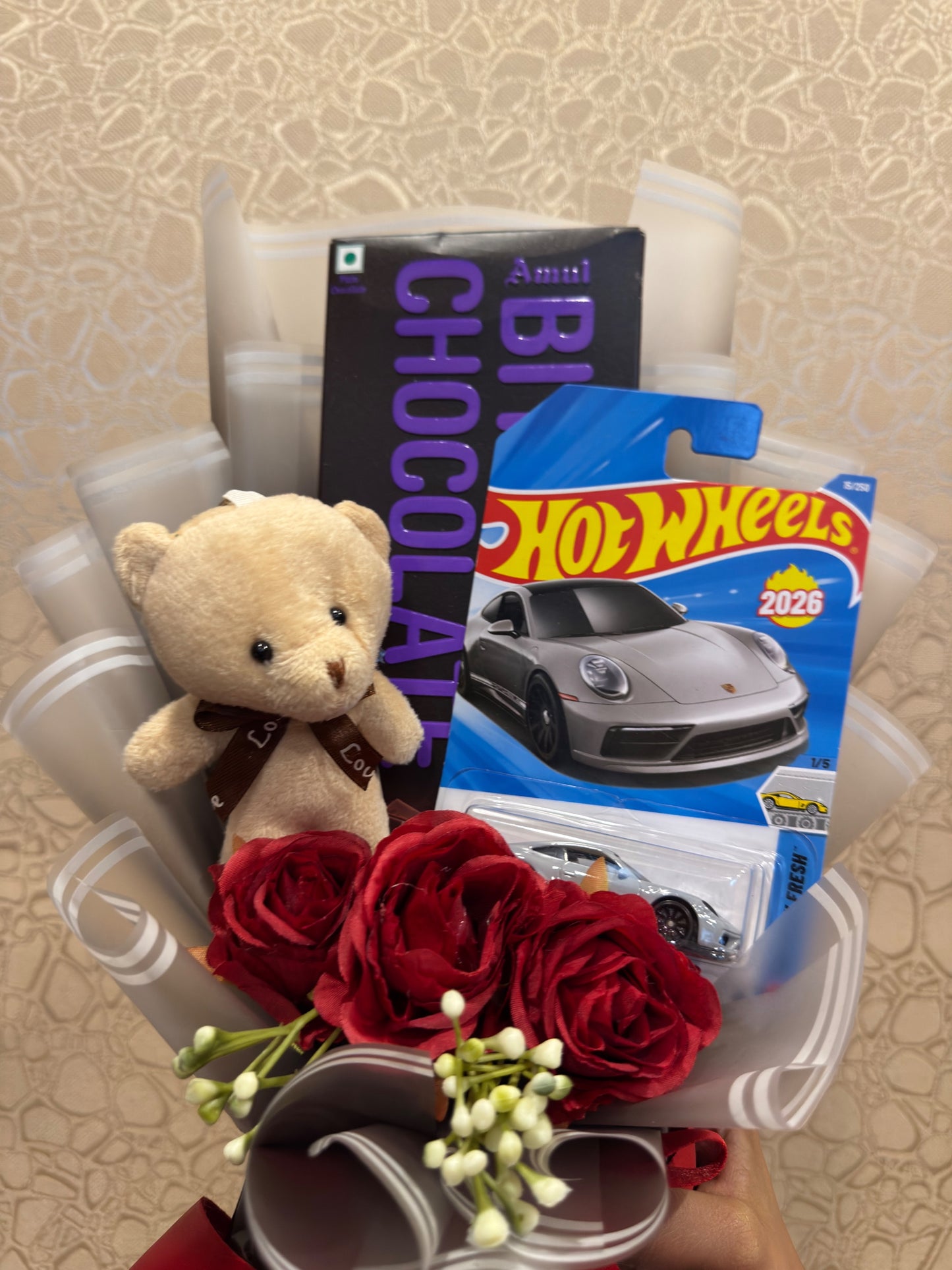 The Porsche Hotwheels Bouquet - Combination of Sweetness and Cuteness